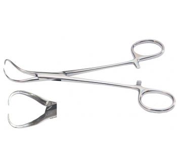 Затискач для операційної білизни за Бекхаусом, з кремальєрою, (Цапка), 150 мм BioTules Impex BTS-5-706-08.5